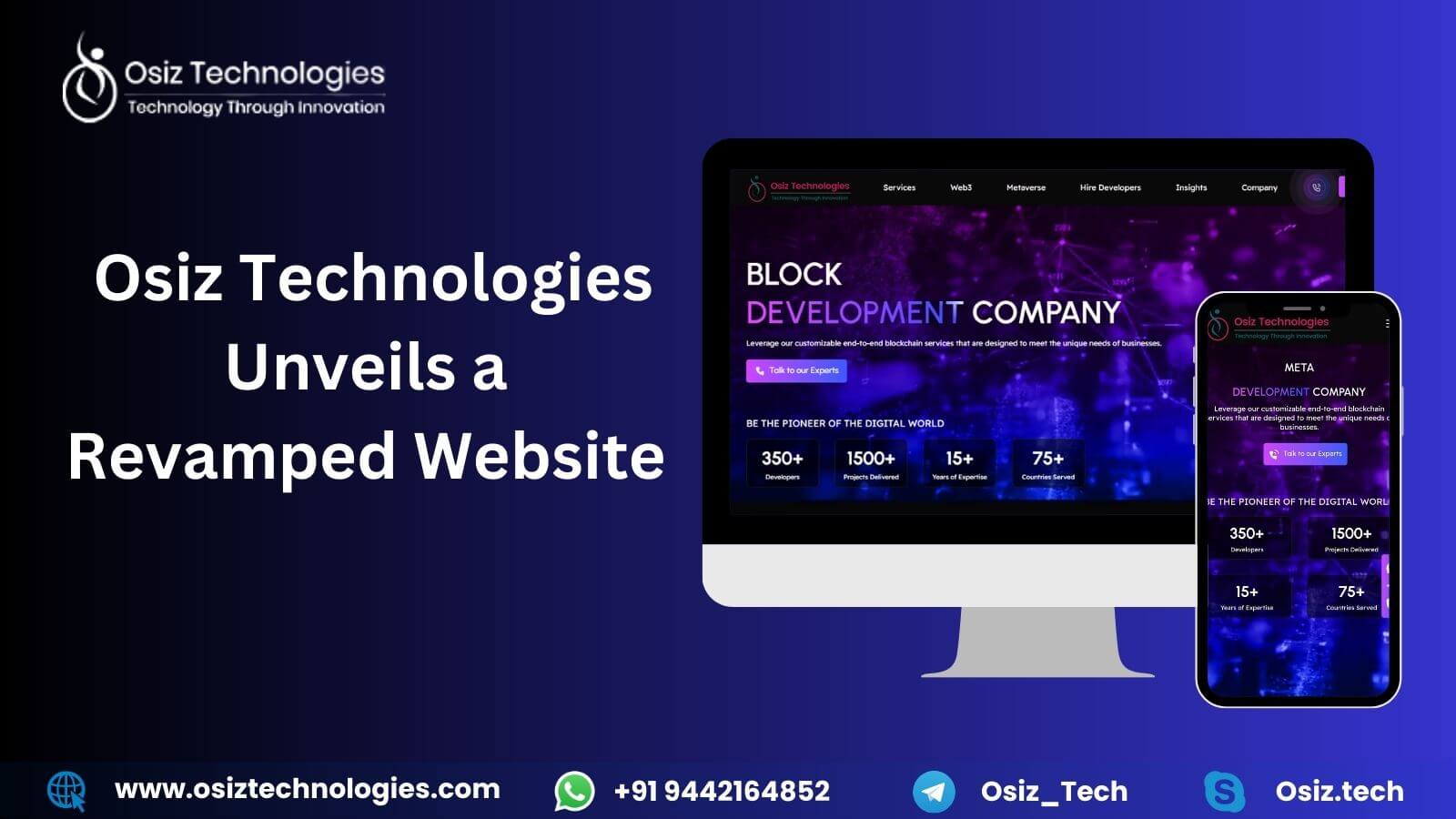 Experience the Next-Gen Digital Landscape: Osiz Technologies Unveils a Revamped Website Packed with Exciting New Services.